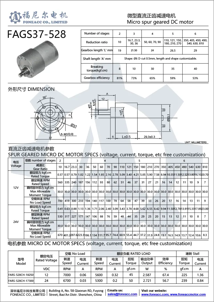 Gs37-528 37 mm pequeno redutor de dentes retos dc motor elétrico.webp